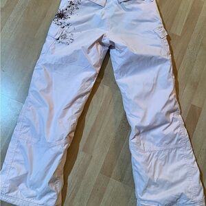 Women's White Cargo Pants Sz L